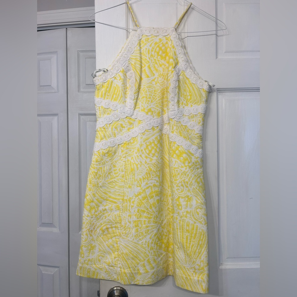 Lilly Pulitzer Strapless Yellow and White Dress